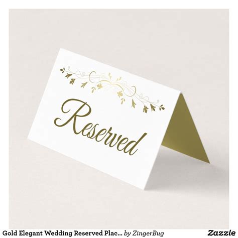Free Printable Reserved Place Cards