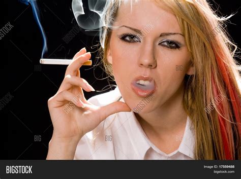 woman smoking image and photo free trial bigstock