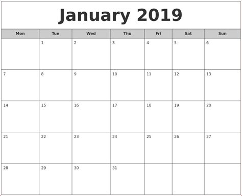 Full Size Printable Monthly Calendars Calendar Inspiration Design