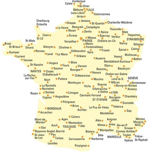 Francia Mapa De La Ciudad Mapa De Francia Con Todas Las Ciudades