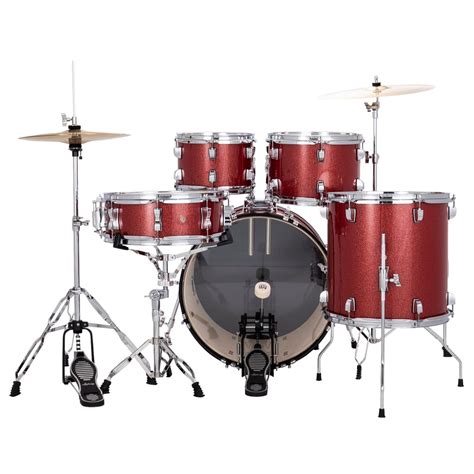 Ludwig Lc195 Accent Drive 5 Piece Complete Drum Set With Cymbals And