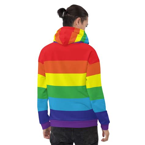 Rainbow Hoodie Rainbow Sweater Gay Pride Hoodie Lgbt Etsy