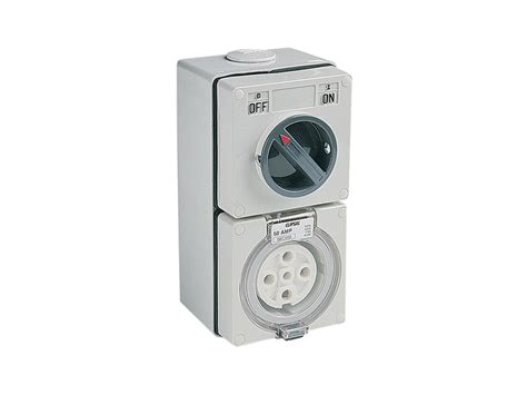Clipsal 56c550 Switched Socket Outlet 500v 50a 5 Round Pin Ip66