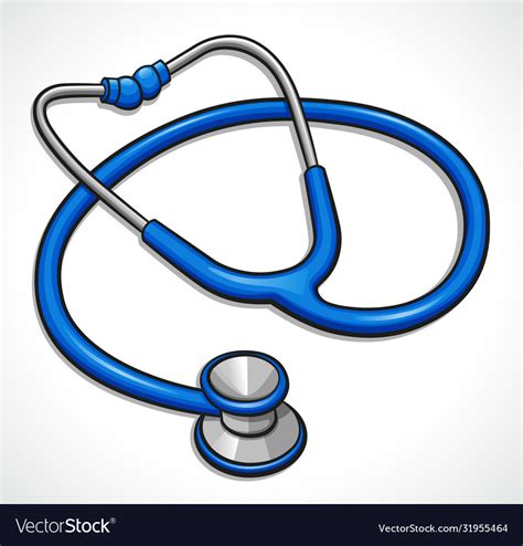 Medical Stethoscope Design Drawing Royalty Free Vector Image
