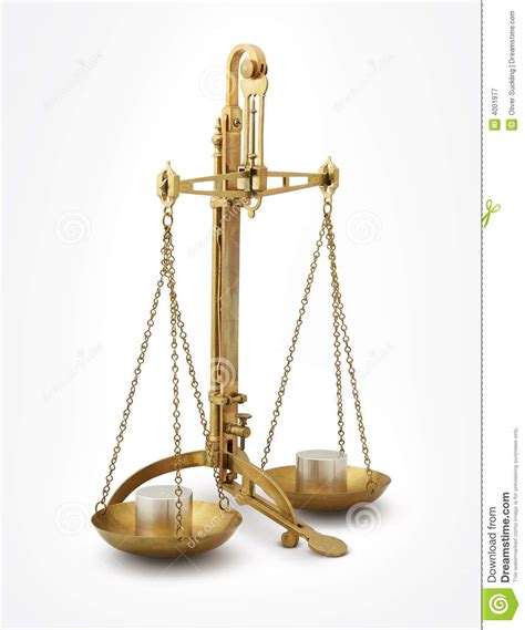 Antique Brass Balance Scale Stock Image Image Of