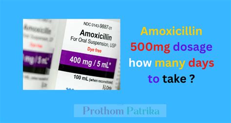 Amoxicillin 500mg Dosage How Many Days To Take
