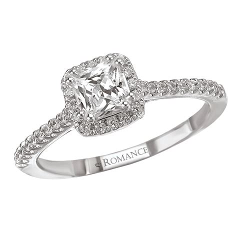 Description estate 18kt white gold fancy golden canary asscher cut diamond 6.80tcw solitaire engagement ring. 14K White Gold Asscher Cut Diamond Halo Engagement Ring by Romance (only $2799)