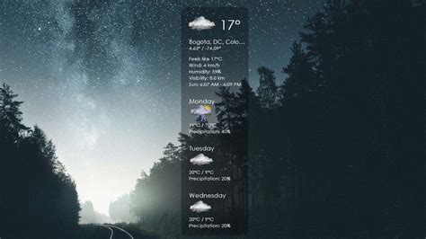 Tonxico Weather Rainmeter Skin Theme Windows 7810