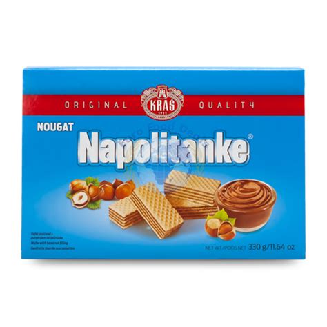 ⭐ vse akcije in cene za ali želite poiskati ponudbo in kataloge za napolitanke? Kras Napolitanke Wafers Nougat 330G - Euro Food Deals