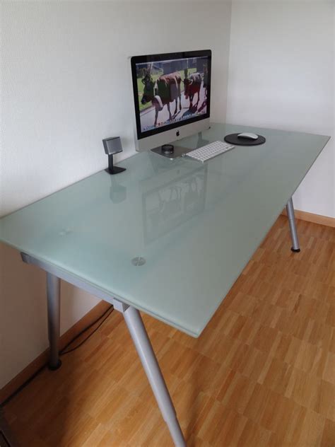Frosted Glass Office Desk