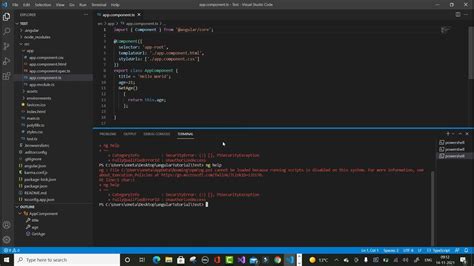 Fix Unable To Execute Angular Cli Commands In Visual Studio Code