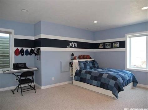 The boys bedroom paint ideas should be a combination of function and form. Boys Room idea striped paint. This would be perfect with ...