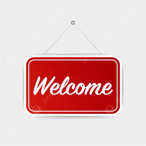 Welcome Sign Vector Hd Images Welcome Hanging Sign On White Background