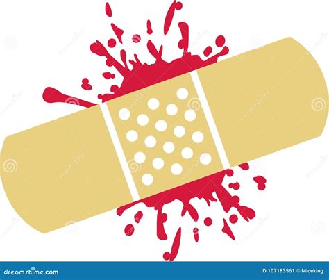 Plaster On Bloody Wound Stock Vector Illustration Of Blood 107183561