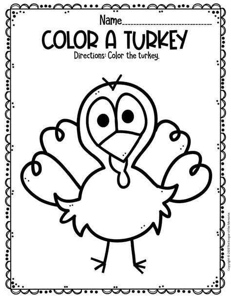 Free Printable Turkey Worksheets The Keeper Of The Memories