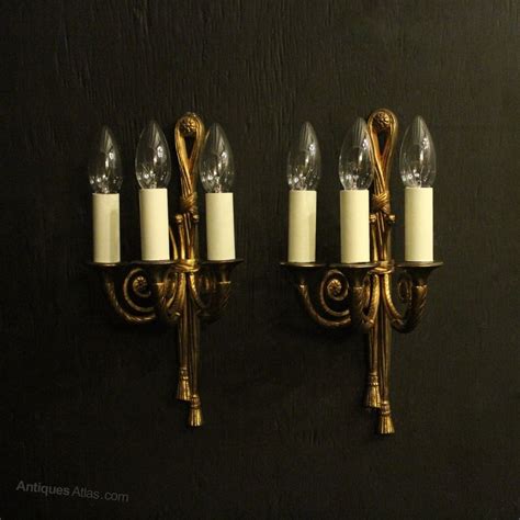 Antiques Atlas French Pair Of Gilded Rope Wall Lights