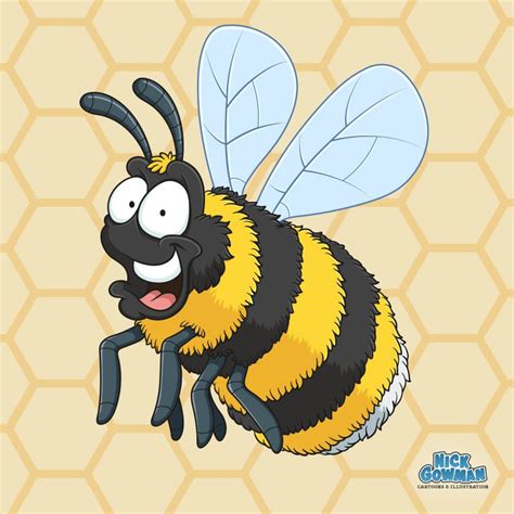 Cartoon Bee A Cute Bumblebee Cartoon Character Creating A Buzz