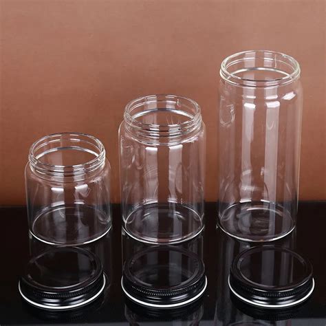High Quality Round Clear Borosilicate Glass Jar With Metal Lid Buy Food Storage Jar Glass Food
