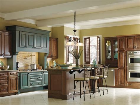 We Love The Pop Of Color From The Turquoise Rust Hawthorne Cabinets