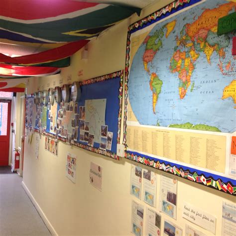 Whole School Geography Display Classroom Displays Display Photo Wall