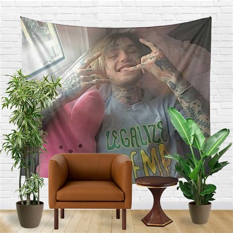 Handsome Lil Peep Tapestry Hellboy Expression Tapestry Wall Etsy