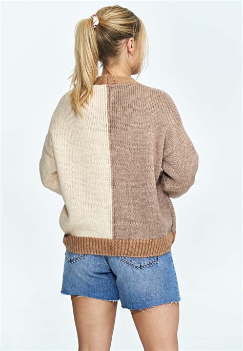 Sweater Multicolor Brun Beige Skickas Inom 24h Loikashop