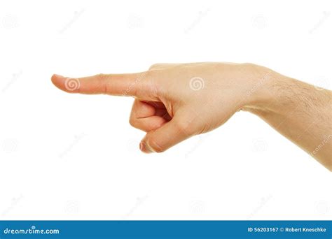 Side View Of Hand With Pointing Index Finger Stock Photo Image 56203167