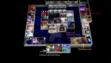 Tina Sapphires Fnaf Pizzeria Room Layout Update By Princessmerleen On