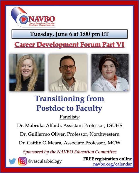 Navbo On Twitter Career Development Forum Part Vi Transitioning From Postdoc To Faculty Time
