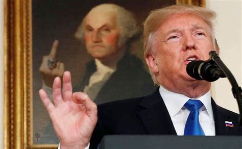 George Washington Portrait Flips Off Trump In Viral Photoshopped Images