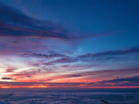 Beautiful Sunrise With The Morning Mist Stock Image