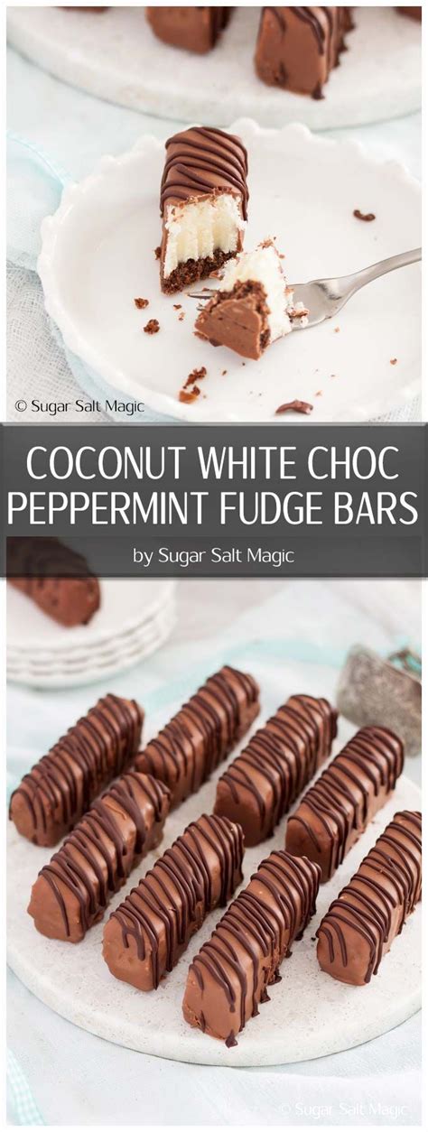 Peppermint Coconut Fudge Bites Recipe Peppermint Fudge Fudge Bars