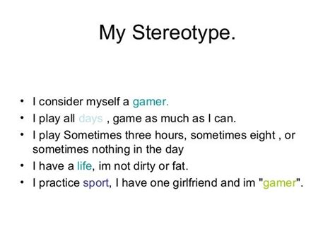 Stereotypes Of Gamers