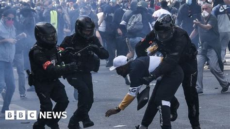 French Police Clash With Anti Racism Activists In Paris Bbc News