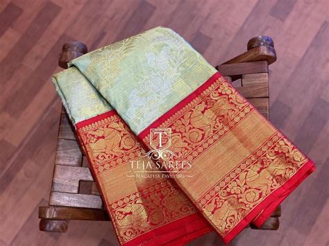 Teja Sarees®️ On Instagram “royal Affair 147 Sold Kanjeevaram Tissue Saree Handpicked