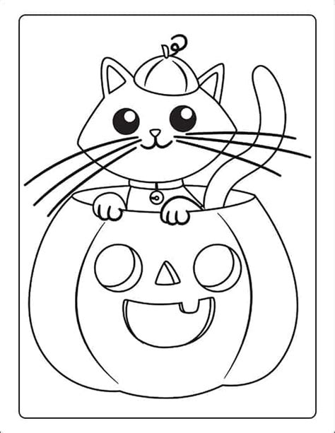 Halloween Coloring Pages for Kids Printable Set (10 pages)