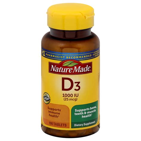 Save On Nature Made Vitamin D3 1000 Iu Dietary Supplement Tablets Order