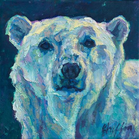 Cute polar bear cub sitting and smiling #1098697. Daily Painters Abstract Gallery: Colorful Contemporary ...