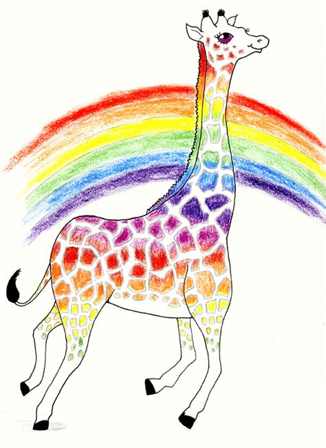 Rainbow Giraffe By Quietcooneyes On Deviantart