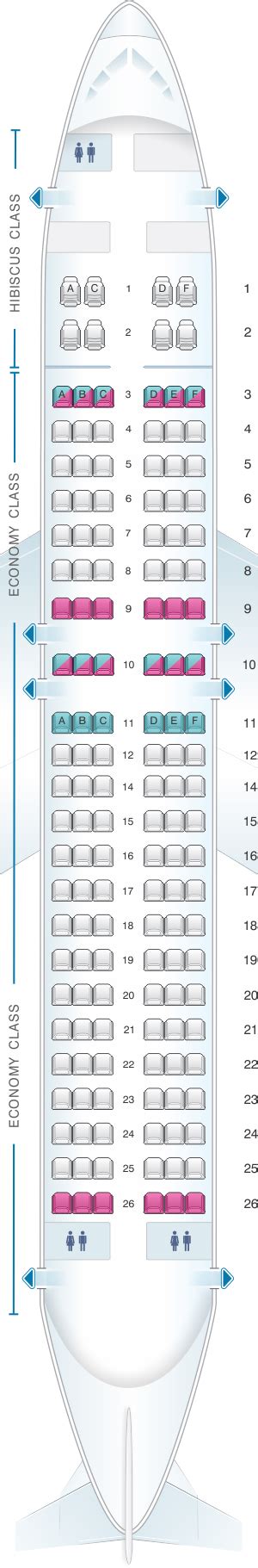 Airbus A320 Go Air Seat Map