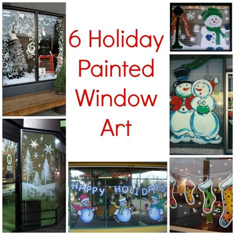 6 Holiday Painted Window Art Glass Art