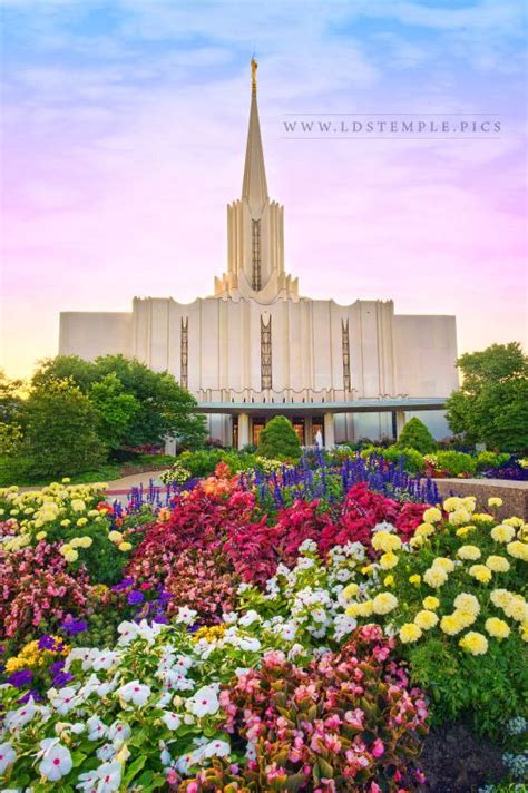 Add that extra special touch to your personal stationery with stamps from zazzle. Jordan River Temple Sunset and Flowers - LDS Temple Pictures