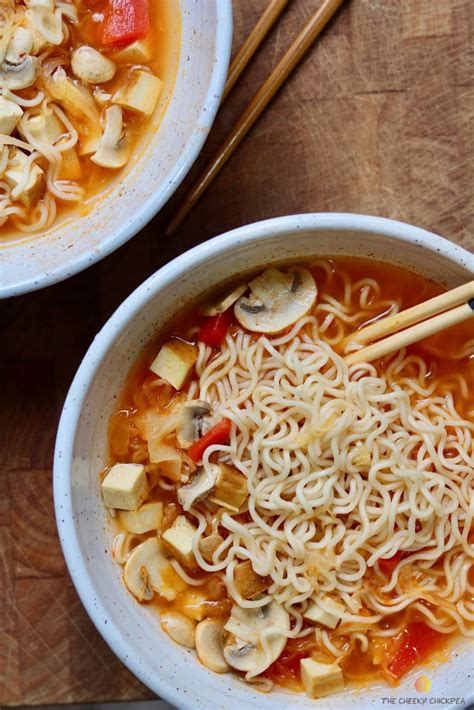 Vegan Ramen Soup Sweet Sour And Spicy The Cheeky Chickpea