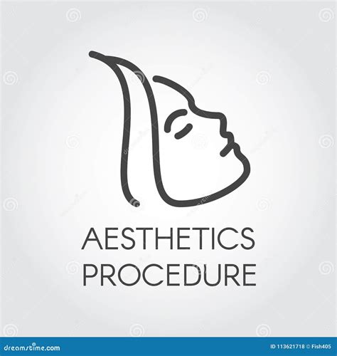 Aesthetic Cosmetology Line Icon Vector Pictogram Of Shiny Skin