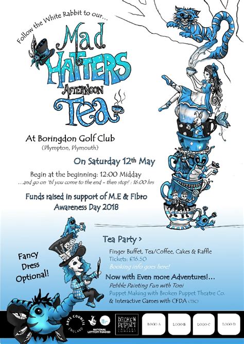 Mad Hatters Tea Party Event Flyer Illustrations Domestika