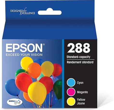 Epson 288 Durabrite Ultra Standard Capacity Cartridge Ink Colour Combo Pack T288520 Amazon