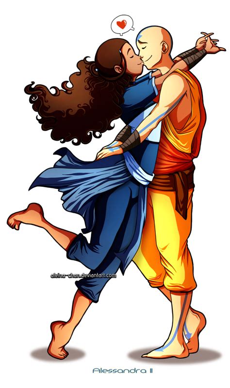 katara and aang from avatar the last airbender favorite fictional relationships pinterest