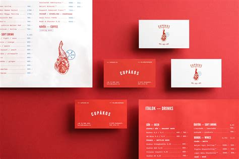 Restaurant Branding Visual Identity For Cupákos Inspiration Menu Business Card Graphic