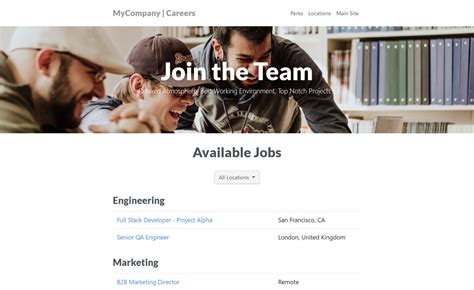 Career Page Design And Template Bootstrap Free Design