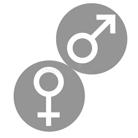 Sex Symbols Gender Woman And Man Flat Symbols White Female And Male